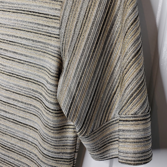 The Limited glitter stripe crew short contrast sleeve top S ♡ - Picture 7 of 13